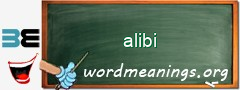 WordMeaning blackboard for alibi